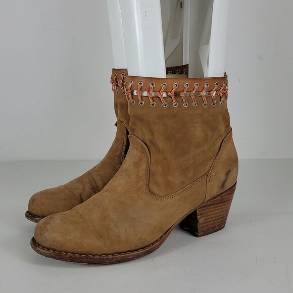 Rag & Bone Tan Leather Women's Booties - Picture 1 of 16
